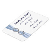 Blue Infinity Wedding Save the Date Magnet (Linke Seite)