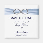 Blue Infinity Wedding Save the Date Magnet (Vorne)