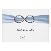 Blue Infinity Wedding Table Platzkarte (Vorderseite (Horizontal))
