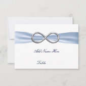 Blue Infinity Wedding Table Platzkarte (Vorderseite)