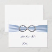 Blue Infinity Wedding Table Platzkarte (Vorne/Hinten)