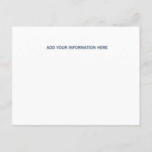 Blue Information Insert (Rückseite)