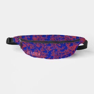 Blue Ink auf Red Simple Modern Bauchtasche