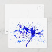 Blue Ink Blot Postkarte (Vorne/Hinten)