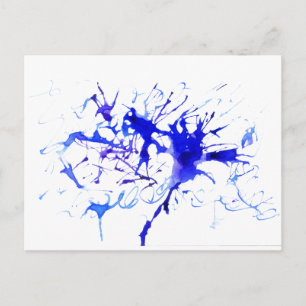 Blue Ink Blot Postkarte