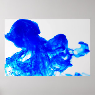 Blue Ink Drop Foto Poster 51x34