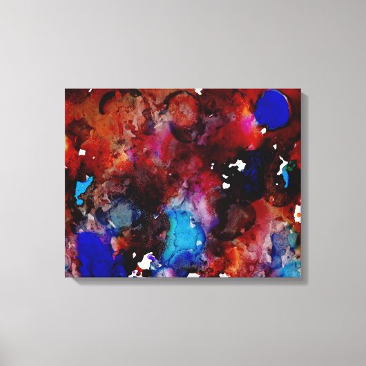 Blue Ink Liebe Leinwanddruck (Vorderseite)