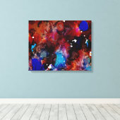 Blue Ink Liebe Leinwanddruck (Insitu (Holzboden))