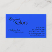 Blue Ink Paint Splash Business Card Visitenkarte (Rückseite)