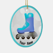 Blue Inline Skate Design Keramik Ornament (Rechts)