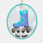 Blue Inline Skate Design Keramik Ornament (Links)