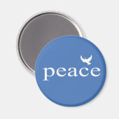 Blue Inspiration Peace Zitat Magnet (Vorderseite/Rückseite)