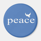 Blue Inspiration Peace Zitat Magnet (Vorne)