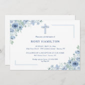 Blue Inspiration Religiöse Einladung (Vorne/Hinten)