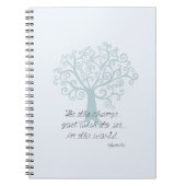 Blue Inspirational Be the Change Tree Notizblock (Vorderseite)