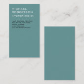 Blue Interior Designer Business Card Visitenkarte (Vorne/Hinten)