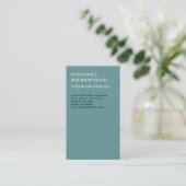 Blue Interior Designer Business Card Visitenkarte (Stehend Vorderseite)