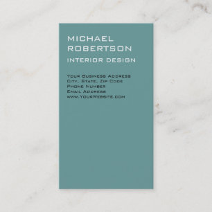 Blue Interior Designer Business Card Visitenkarte