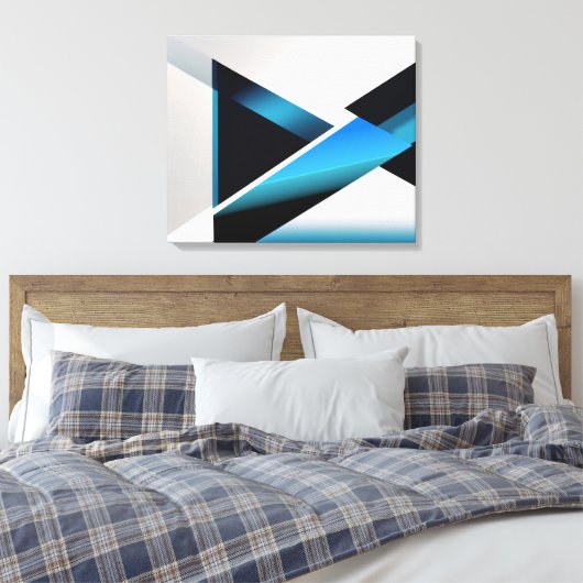 Blue Intersection Leinwanddruck (Insitu (Schlafzimmer))