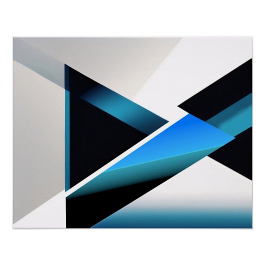 Blue Intersection Poster (Vorderseite)