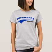 Blue Introvertierte Typografie Swoosh Custom Date T-Shirt (Vorderseite)