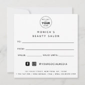 Blue Iridescent Brush Stroke Logo Schönheit Makeup (Rückseite)