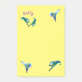 Blue Iridescent Holographic Calla Lilies Post-it Klebezettel (Vorderseite)