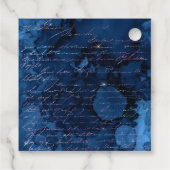 Blue Iridescent Mermaid Letters Quinceanera Geschenkanhänger (Rückseite)