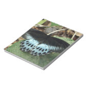 Blue Iridescent Mormon Butterfly Notizblock (Rotiert)