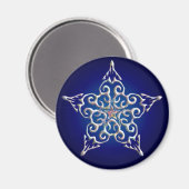 Blue Iridescent Star Magnet (Vorderseite/Rückseite)