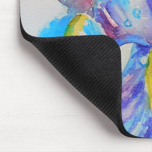 Blue Iris Art Blumengestalt Mousepad (Ecke)