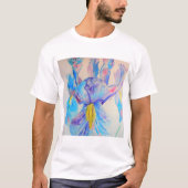 Blue Iris Art Blumengestalt T-Shirt (Vorderseite)