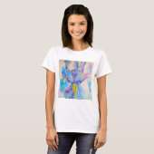 Blue Iris Art Blumengestalt T-Shirt (Vorne ganz)