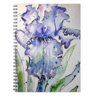 Blue Iris Arte e Cultura Blume Notizblock