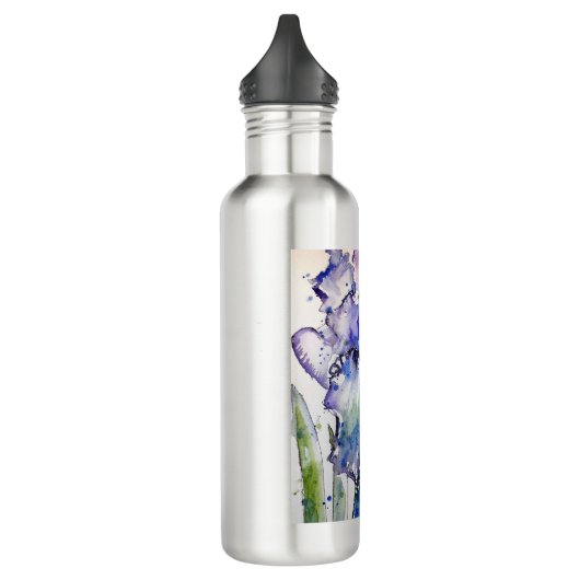 Blue Iris Blume Art Collection Edelstahlflasche (Links)