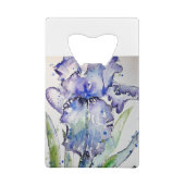 Blue Iris Blume Art Collection Geldbeutel Flaschenöffner (Rückseite)