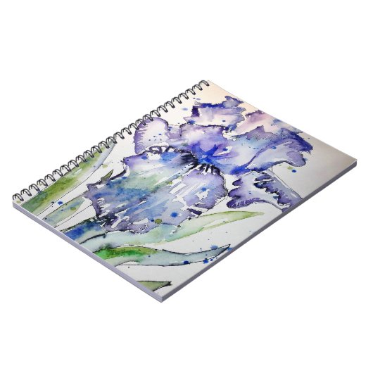 Blue Iris Blume Art Collection Notizblock (Linke Seite)