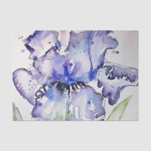 Blue Iris Blume Art Collection Seidenpapier