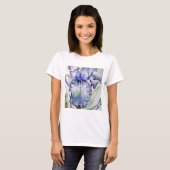 Blue Iris Blume Art Collection T-Shirt (Vorne ganz)