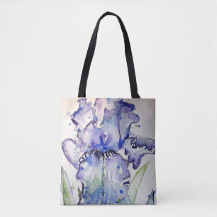 Blue Iris Blume Art Collection Tasche