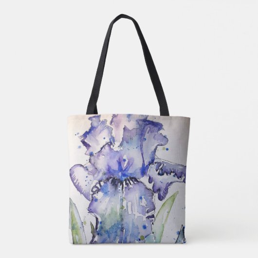 Blue Iris Blume Art Collection Tasche (Rückseite)