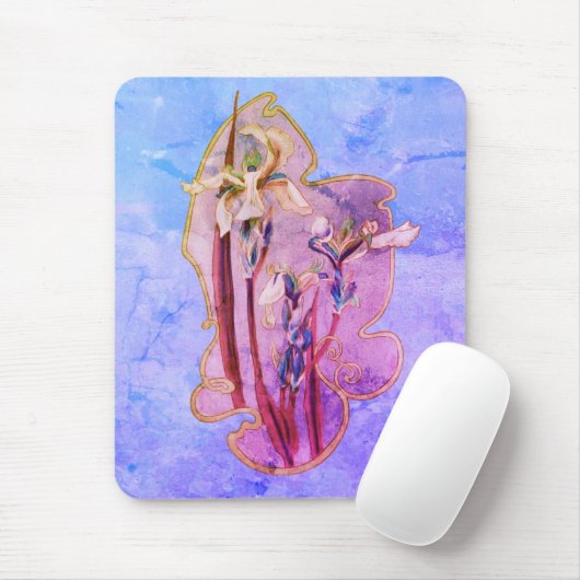 Blue Iris Blume Art Mousepad (Mit Mouse)