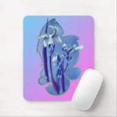 Blue Iris Blume Art Mousepad (Mit Mouse)