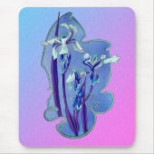 Blue Iris Blume Art Mousepad (Vorne)