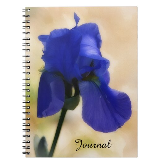 Blue Iris Blume Art Personal Journal Notizblock (Vorderseite)