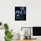 Blue Iris Blume Art Print Poster (Heimbüro)