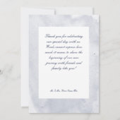 Blue Iris Blume Blue Modern Dankeschön Karte (Rückseite)