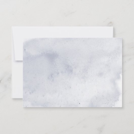 Blue Iris Blume Blue Modern Save the Date Card (Rückseite)