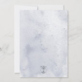 Blue Iris Blume Blue Modern Wedding Einladung (Rückseite)