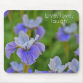 Blue Iris Blume Botanisches Foto Mousepad (Vorne)